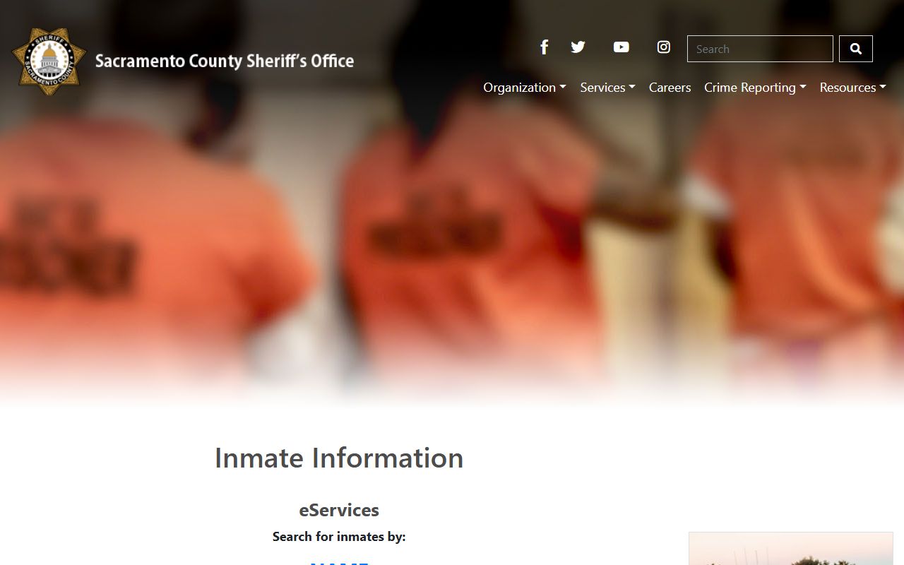 Sacramento County Sheriff inmate search for Sacramento County felony records
