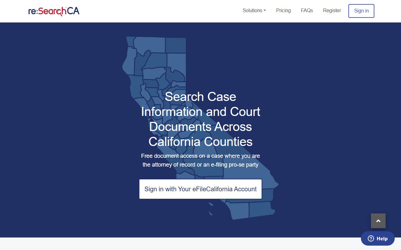 SLO re:SearchCA Portal for San Luis Obispo County felony records